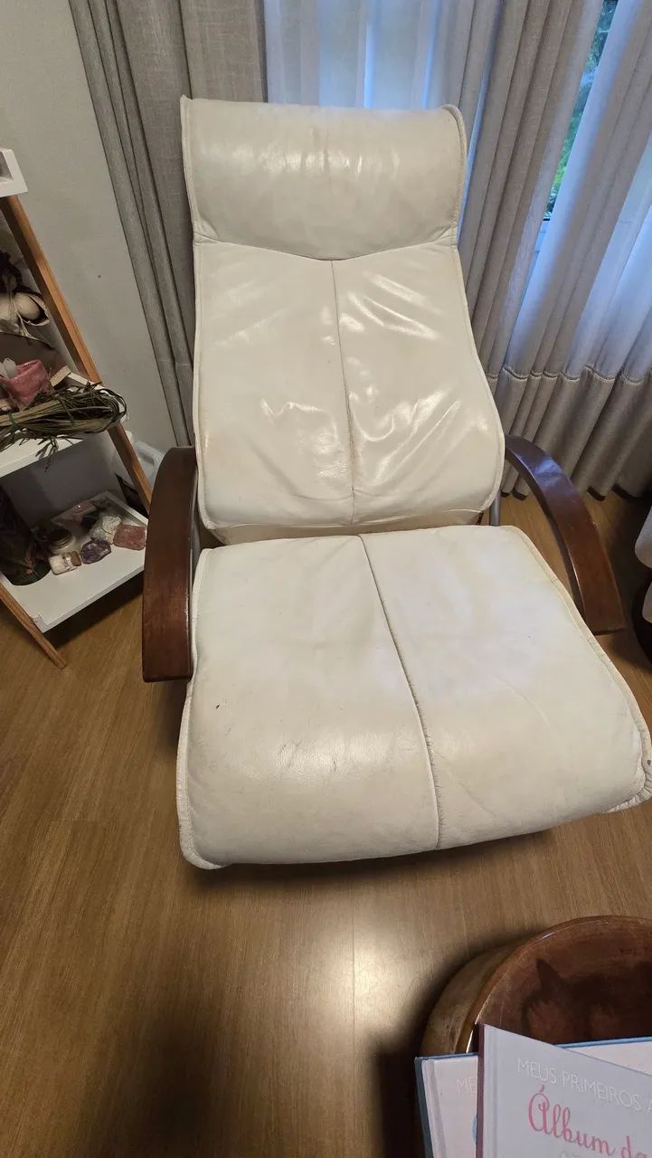Poltrona Reclinavel de Couro - Foto 3