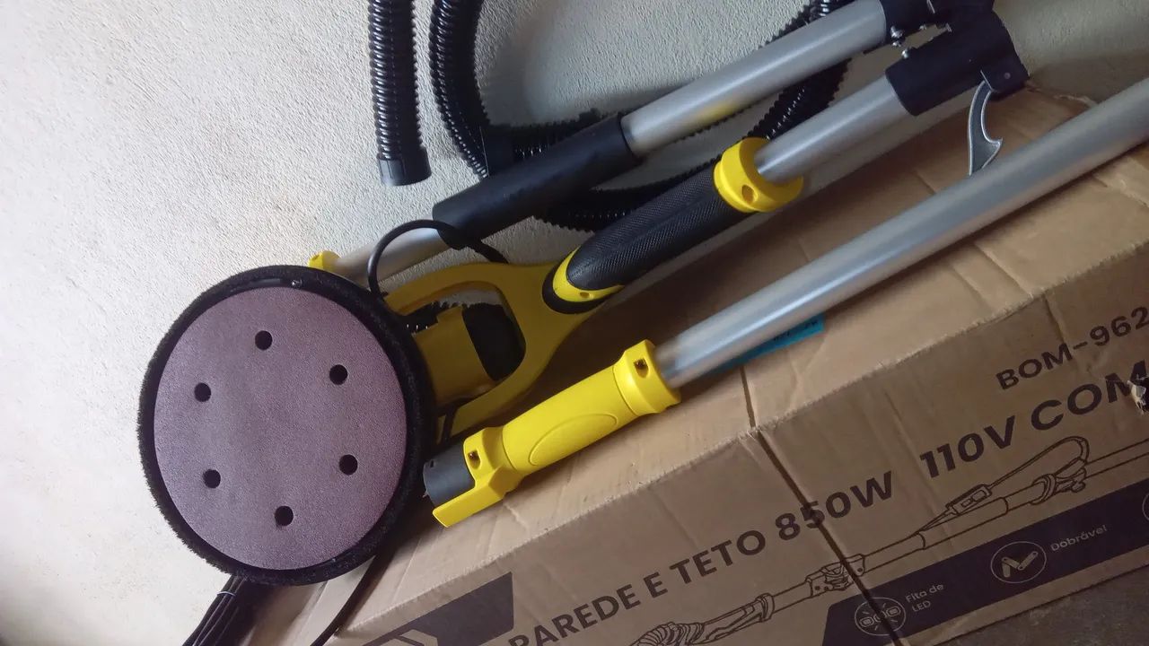 Lixadeira para parede e teto 850w nova 110v - Foto 3