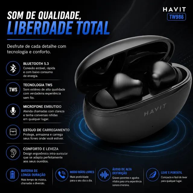 FONE DE OUVIDO HAVIT TW986 - Foto 2