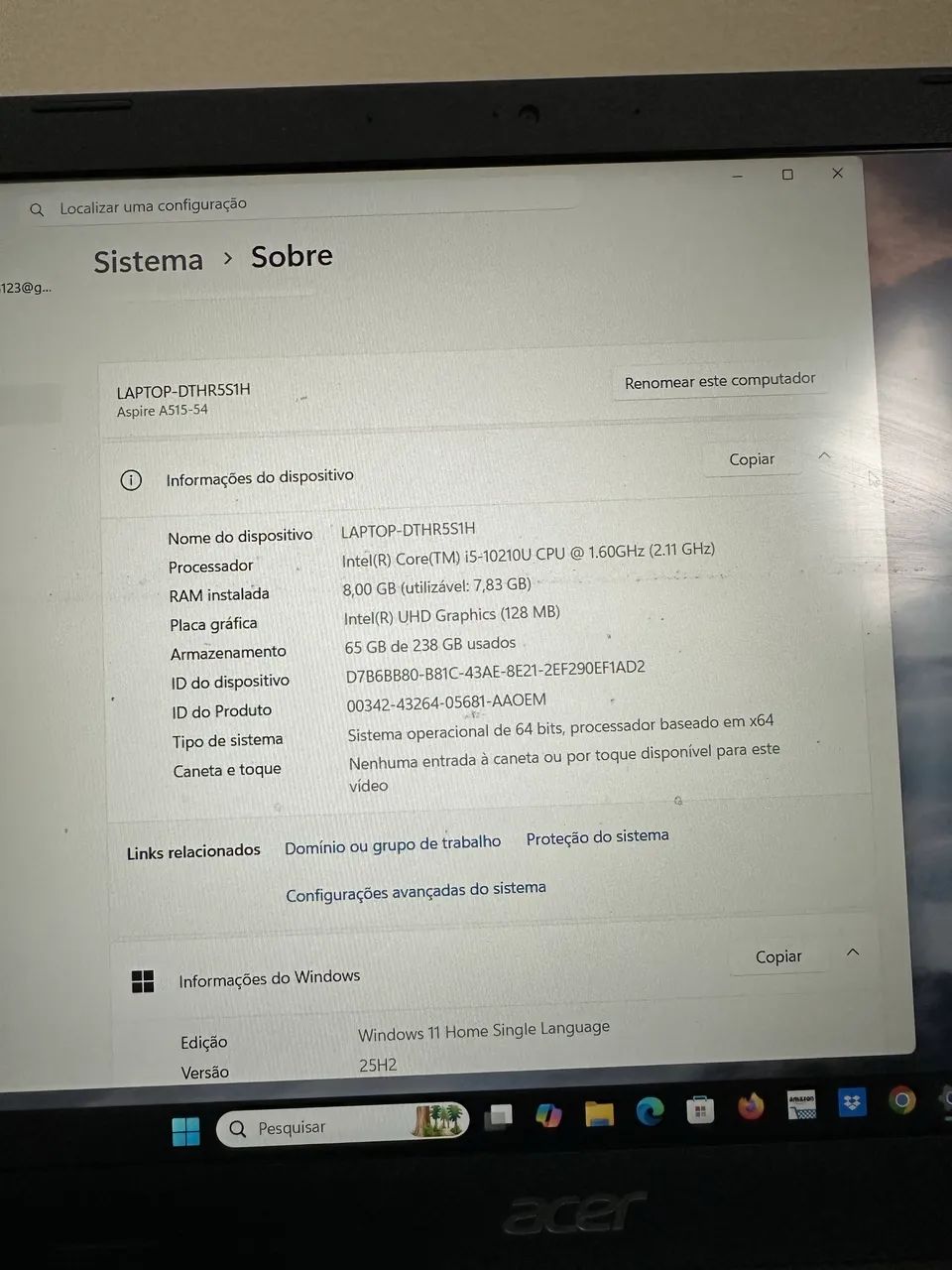 Notebook Acer Aspire I5 - Foto 3