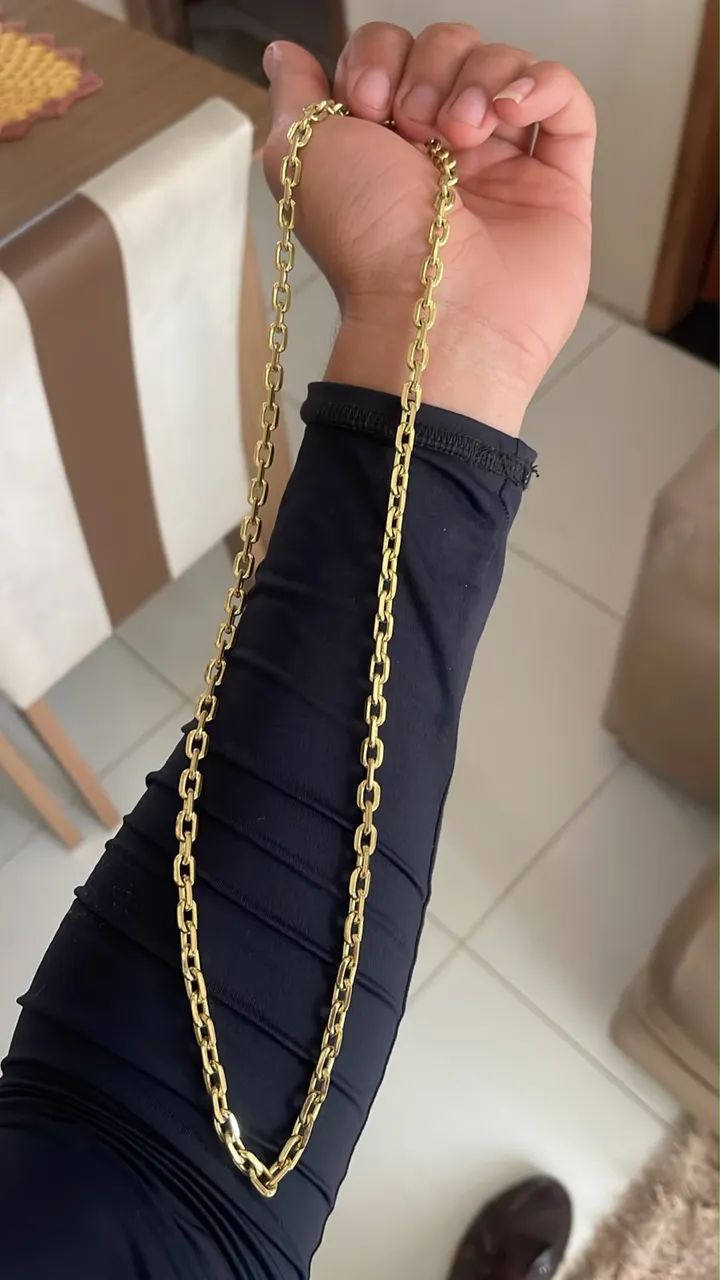 Corrente banhada a ouro 18k