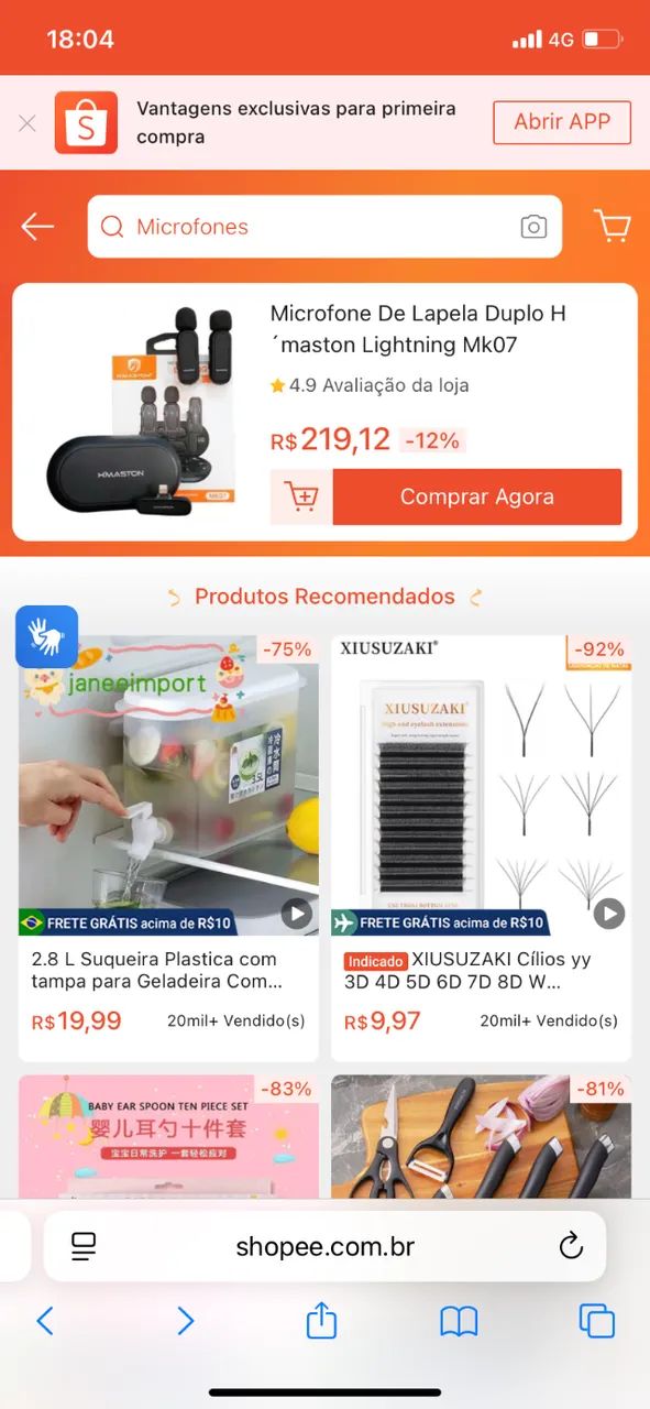 Microfone de lapela duplo para IPhone Hmaston - Foto 6