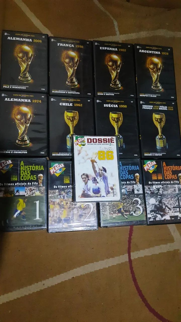 Lote dvds FIFA copa e placar 