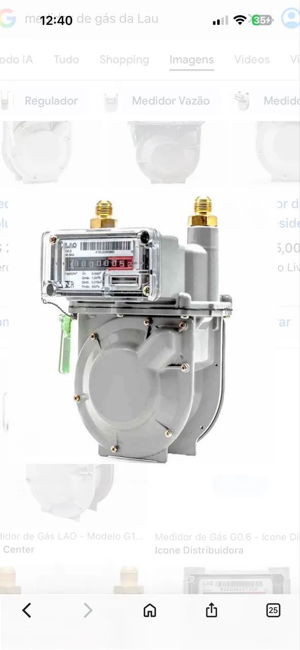 Medidor gás marca lao 0.6 