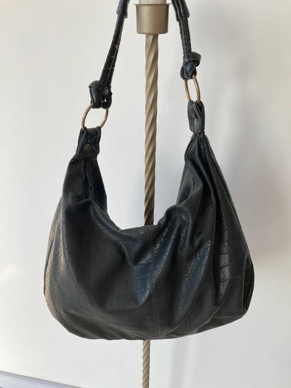 Bolsa de corvim preta de ombro  - Foto 2