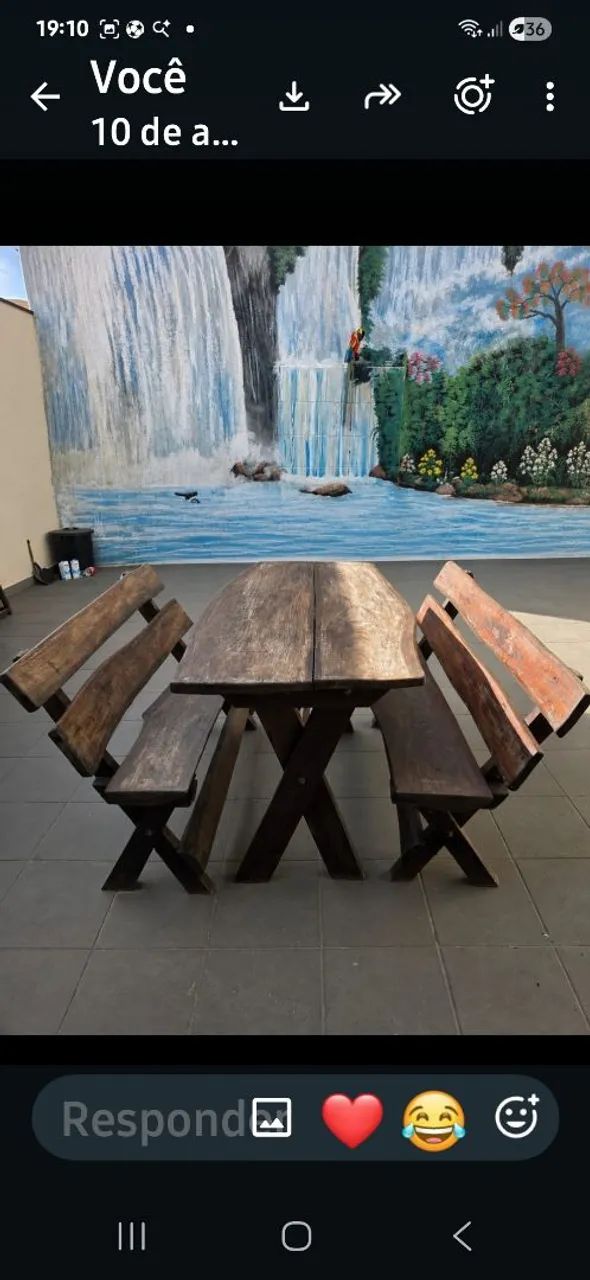 MESA RÚSTICA 1,30 X 0,80