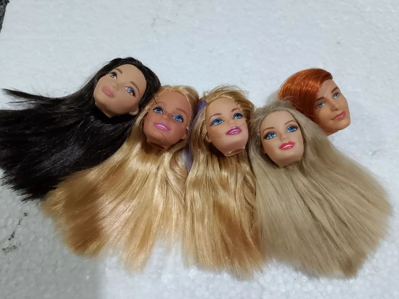 Lote de cabeças Mattel 