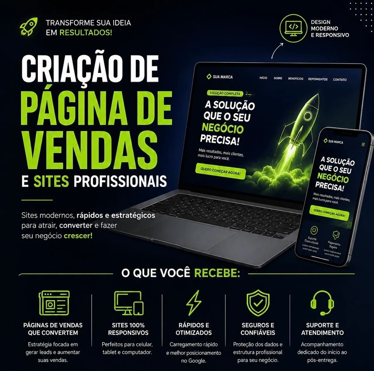 Criação de site e páginas