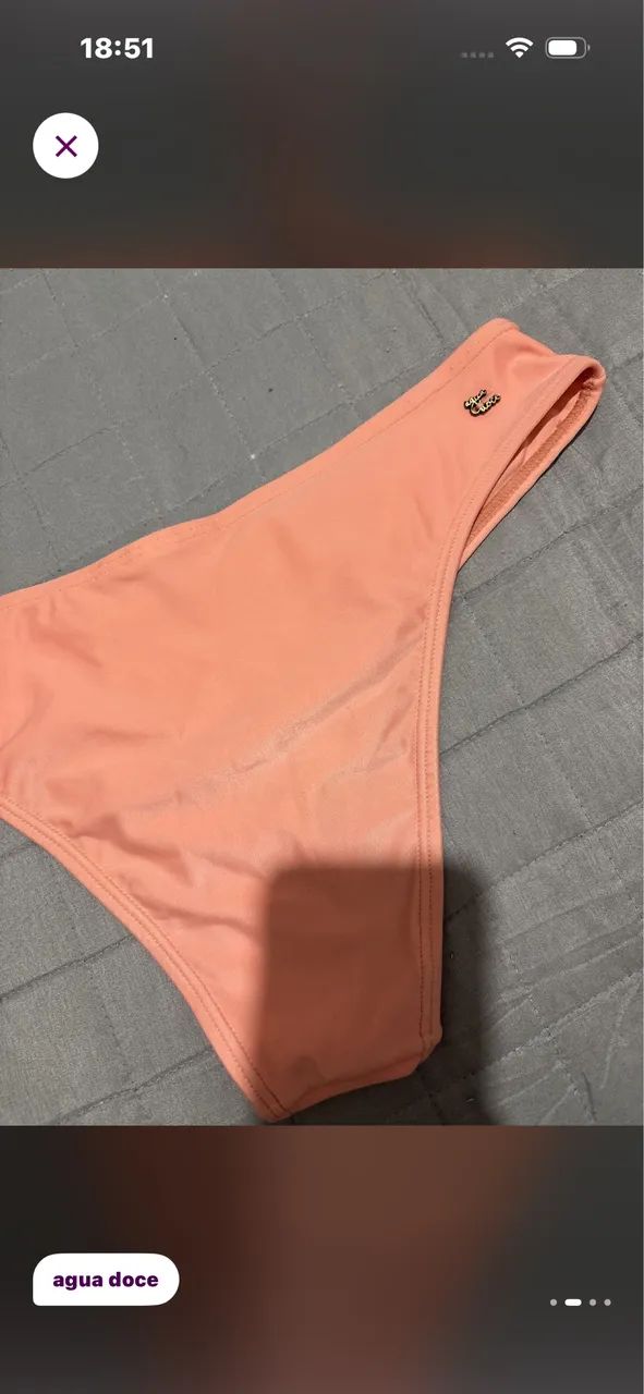 Biquíni cortininha laranja água doce  - Foto 2