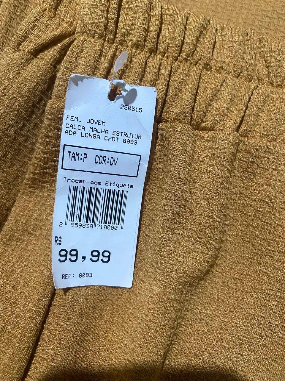 CALÇA MALHA ESTRUTURADA TAM P - Foto 2