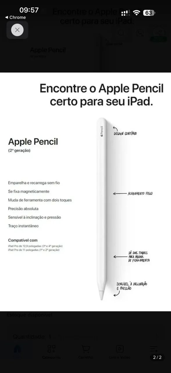 Apple Pencil 2  - Foto 4