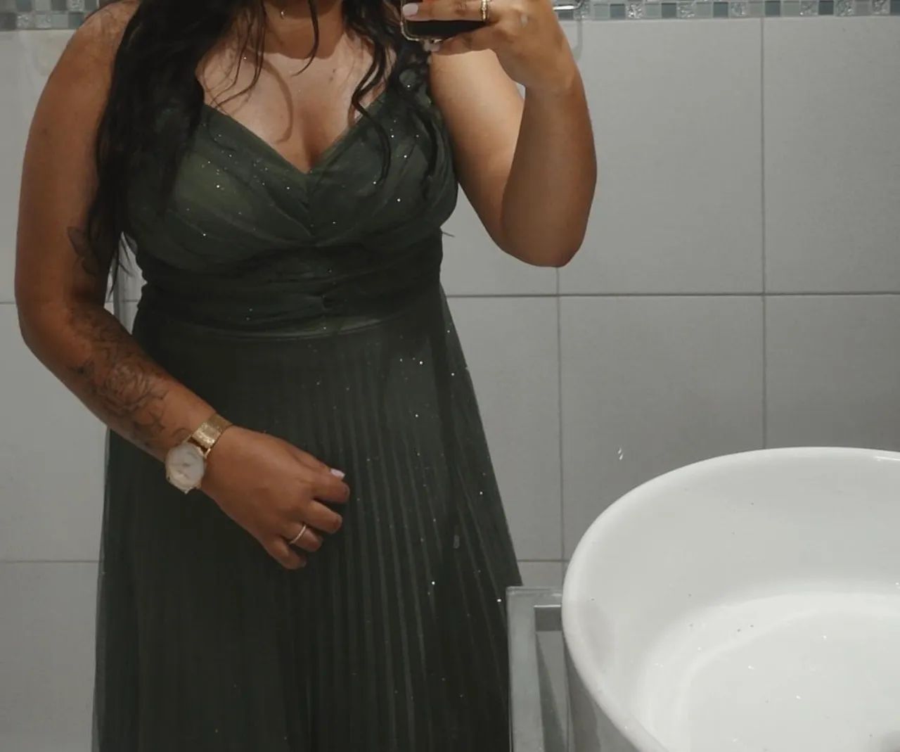 Vestido verde oliva  - Foto 2