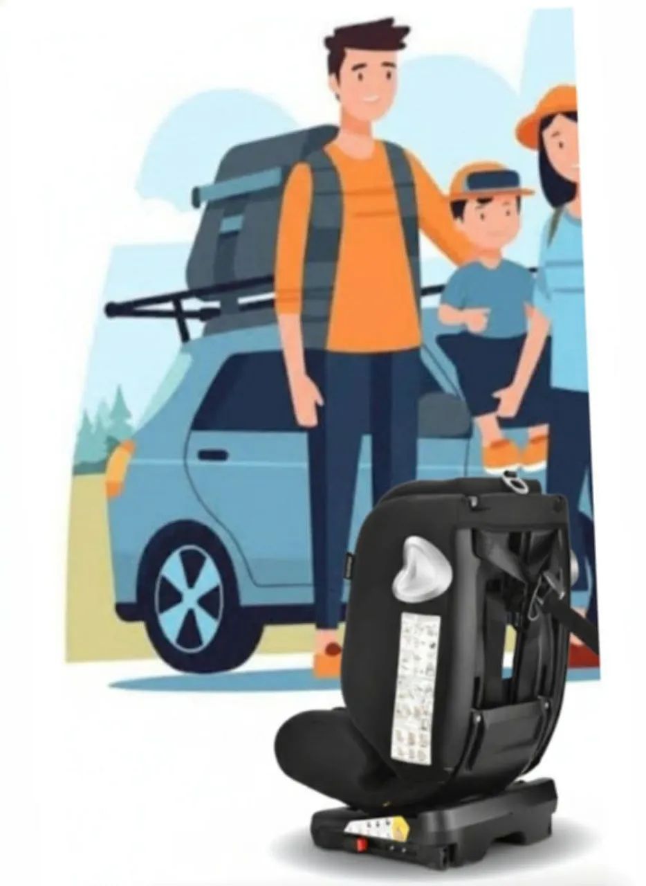 Cadeirinha de Auto Multikids Baby de 0 à 36kg Com Isofix Gira 360° Graus Super Reclinável! - Foto 5