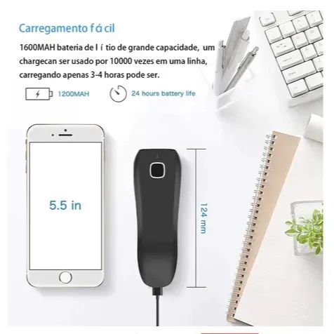 Leitor Código Barras Bolso Bluetooth 1D e 2d Qr Code O YANG C750 - Foto 2