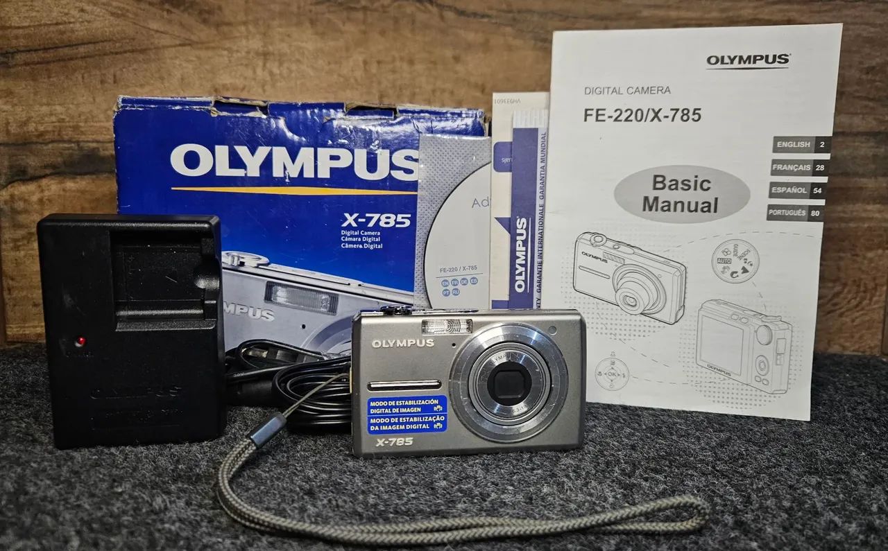Câmera digital olympus x785 7.1 ( na caixa impecável) - Câmeras e