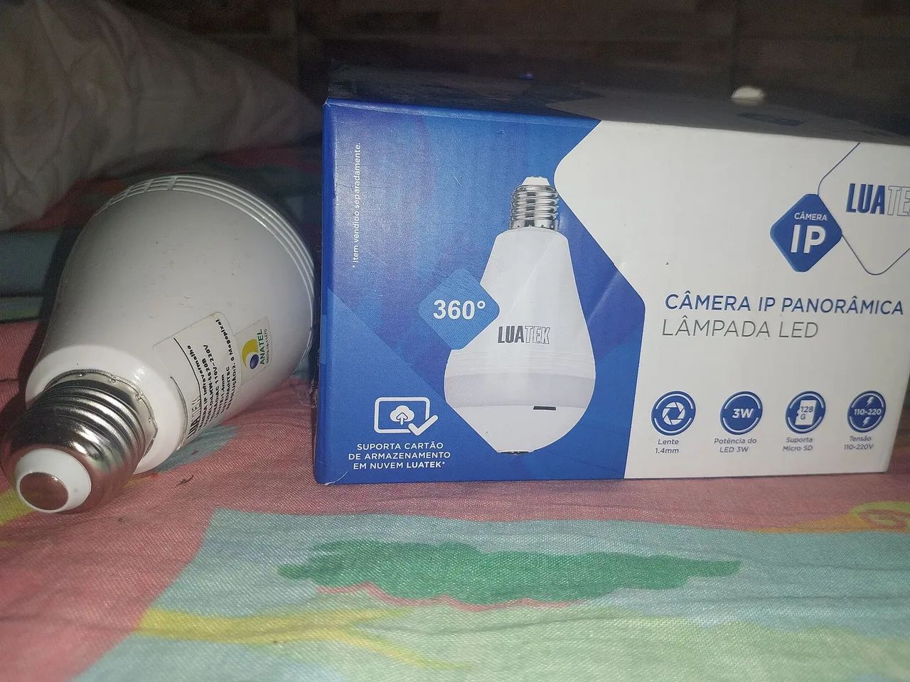Câmera segurança lâmpada IP - Foto 5