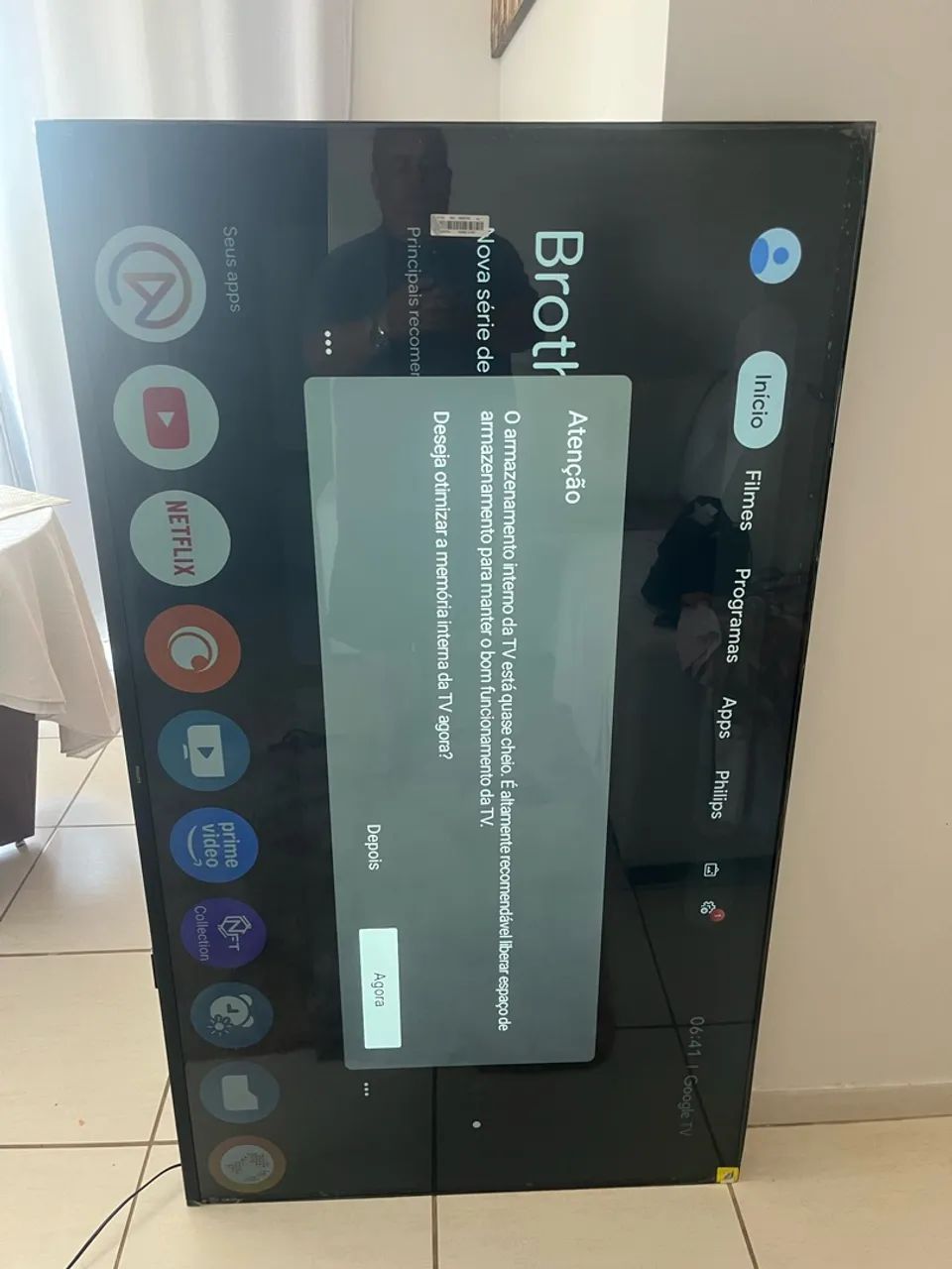 Tv Dled 75 polegadas Philipis 4k Bhuetooth no plástico zera - Foto 2