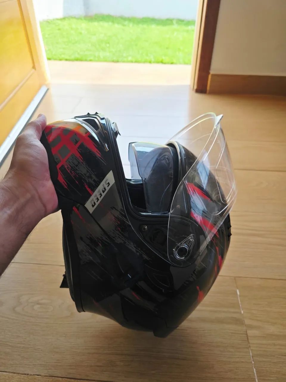 Capacete Modular/Escamoteável com Óculos Interno  - Foto 3