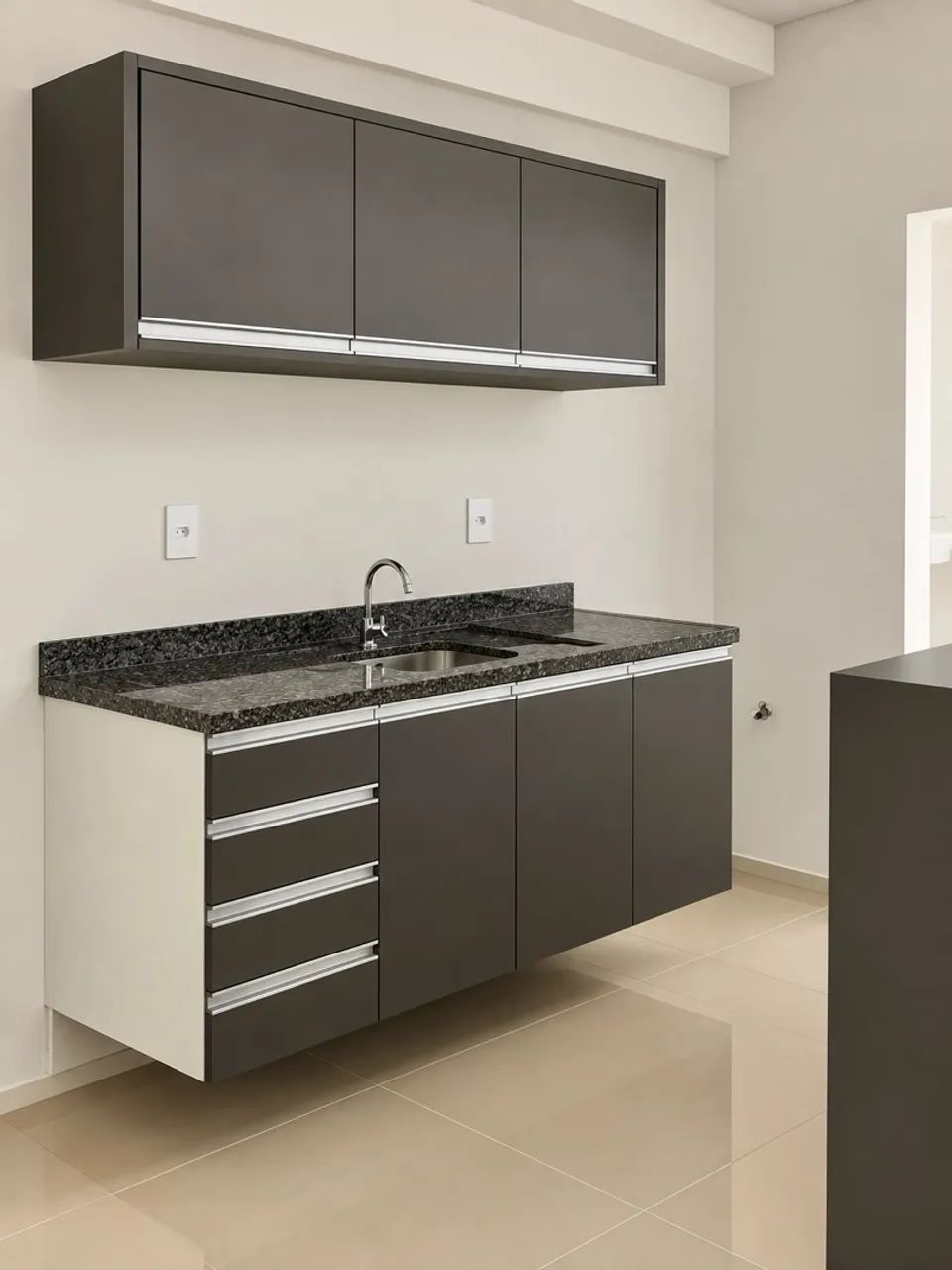 Cozinha planejada cinza 100% MDF