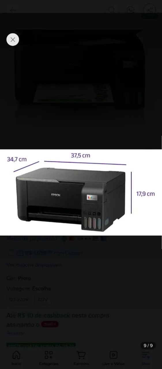 Epson EcoTank L3250 usada, em perfeito estado! - Foto 2