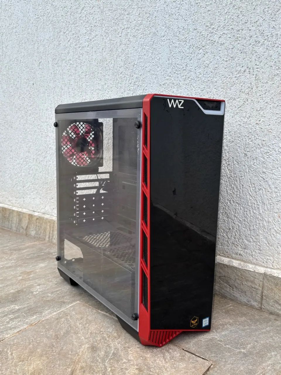 Gabinete Gamer Micro ATX com 4 Fans e Lateral Transparente 