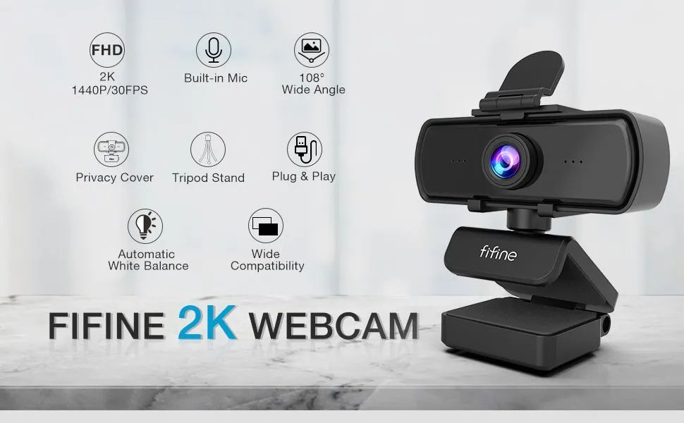 Webcam Fifine K420 1440p FULL HD
