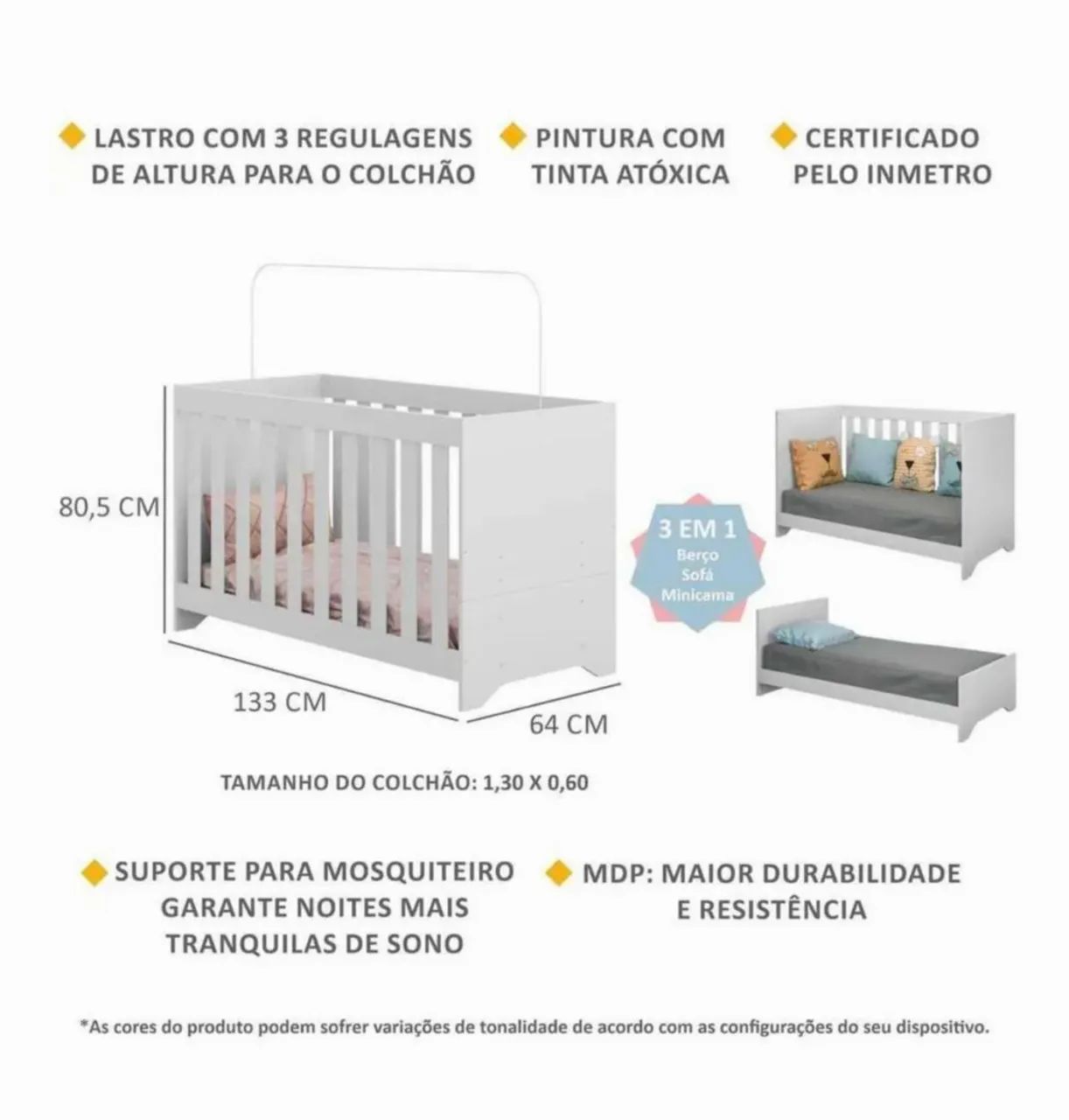 Berço com colchão 