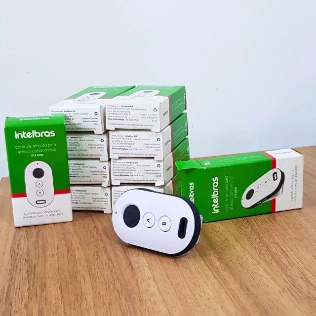 Kit 10 Controle Remoto Intelbras XTR 1000 Anticlonável 433,92 MHz Branco e Preto - Foto 2