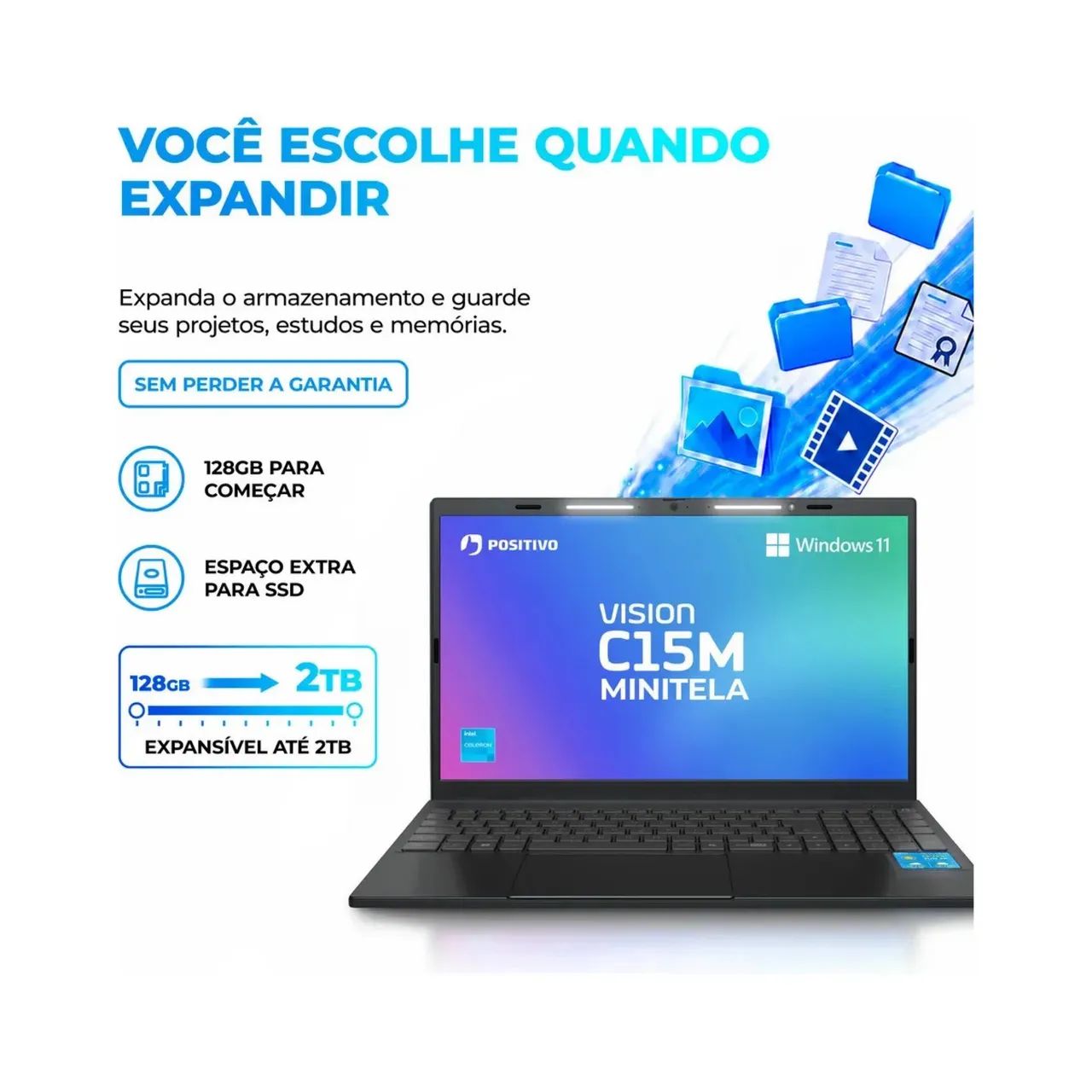 Notebook Positivo Vision C15M Intel N4500 Windows 11 4G RAM 128GB - Foto 2