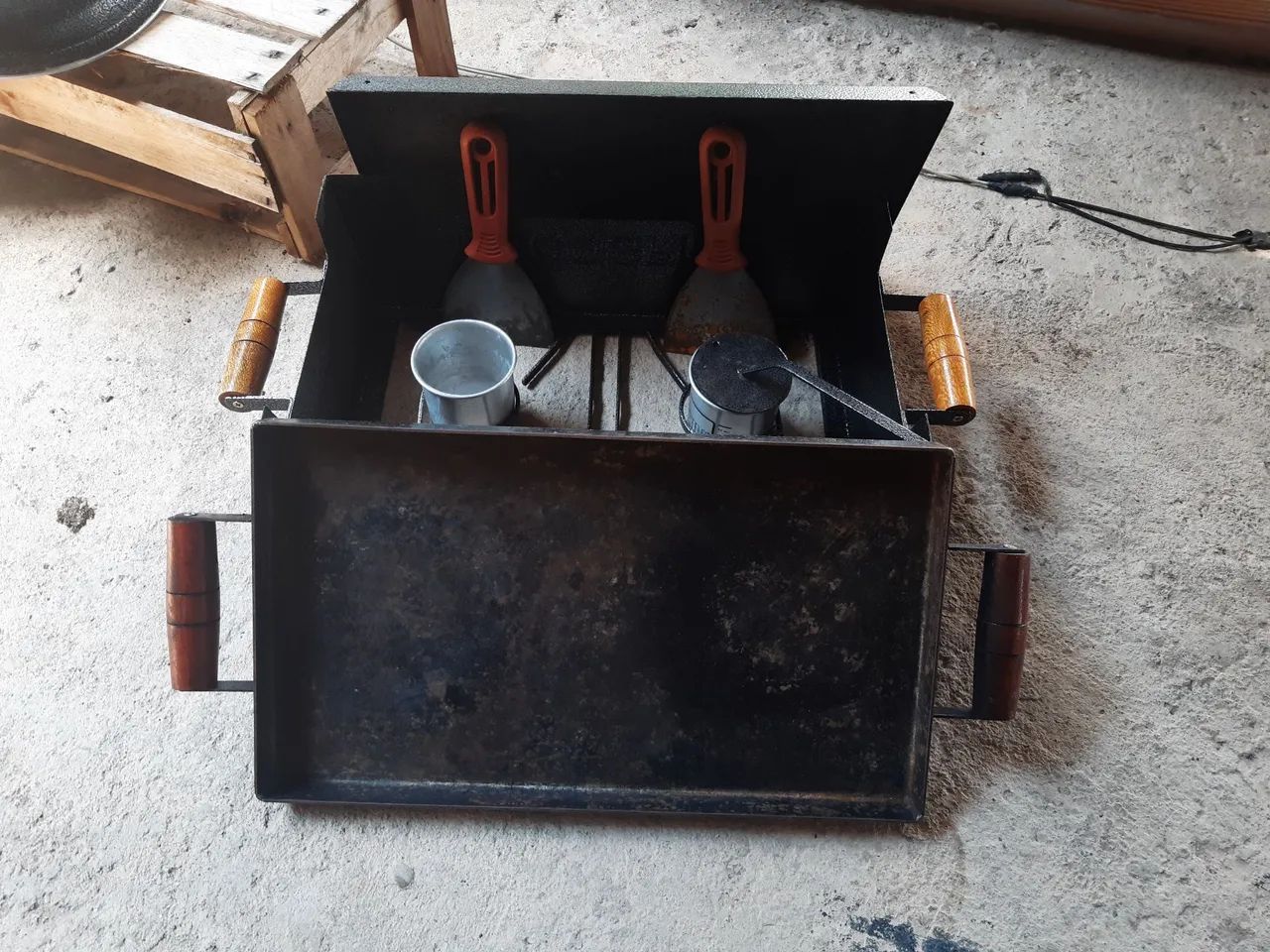 Churrasqueira Portátil C/ Chapa Original Ecogrill A Alccol