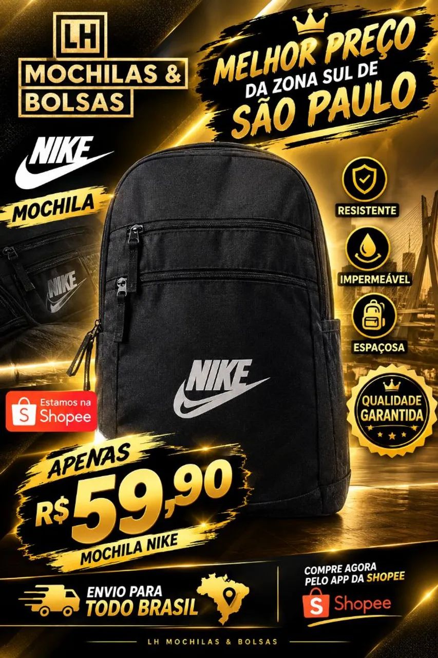 Mochila Nike Impermeável  - Foto 5