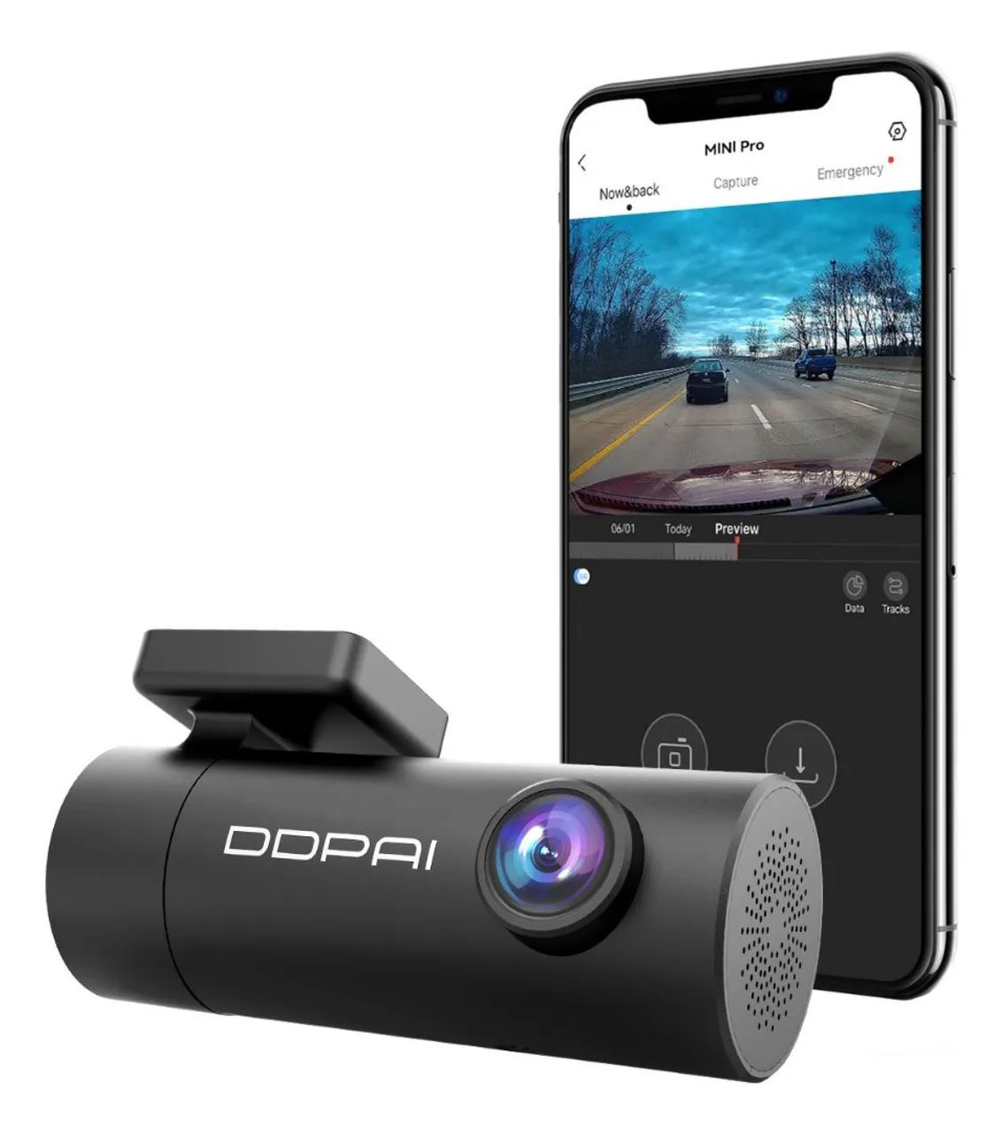 Câmera Veicular Mini Pro 1296p Ddpai Visão Noturna Sensor G Mini Pro - Foto 6