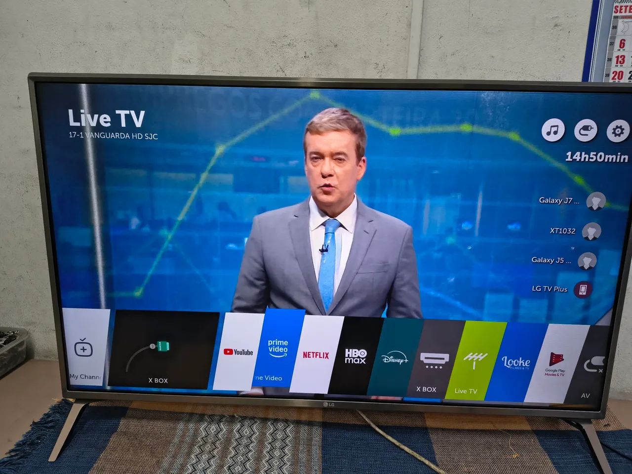 Tv lg 43 polegadas smart, com garantia de 3 meses 