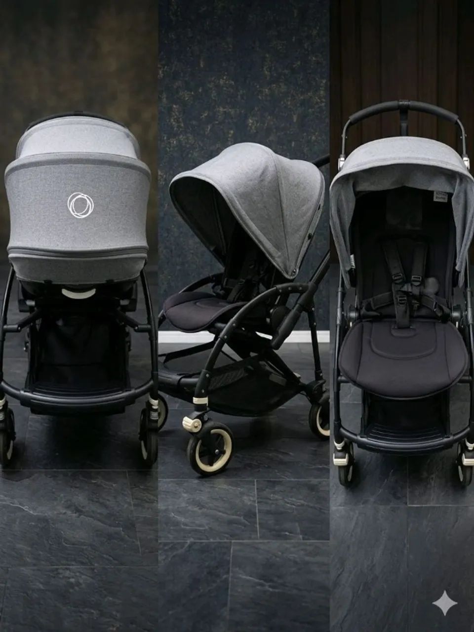 carrinho de bebê bugaboo bee cinza - Foto 3