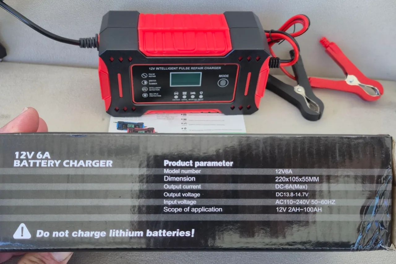 Carregador Inteligente de Bateria 12V 6A com Função Reparo | Carro, Moto e Caminhão - Foto 4