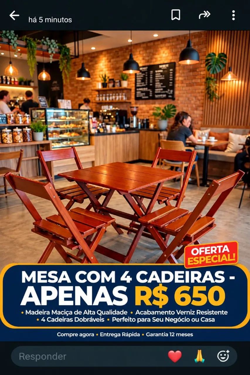 Mesa de madeira  - Foto 3