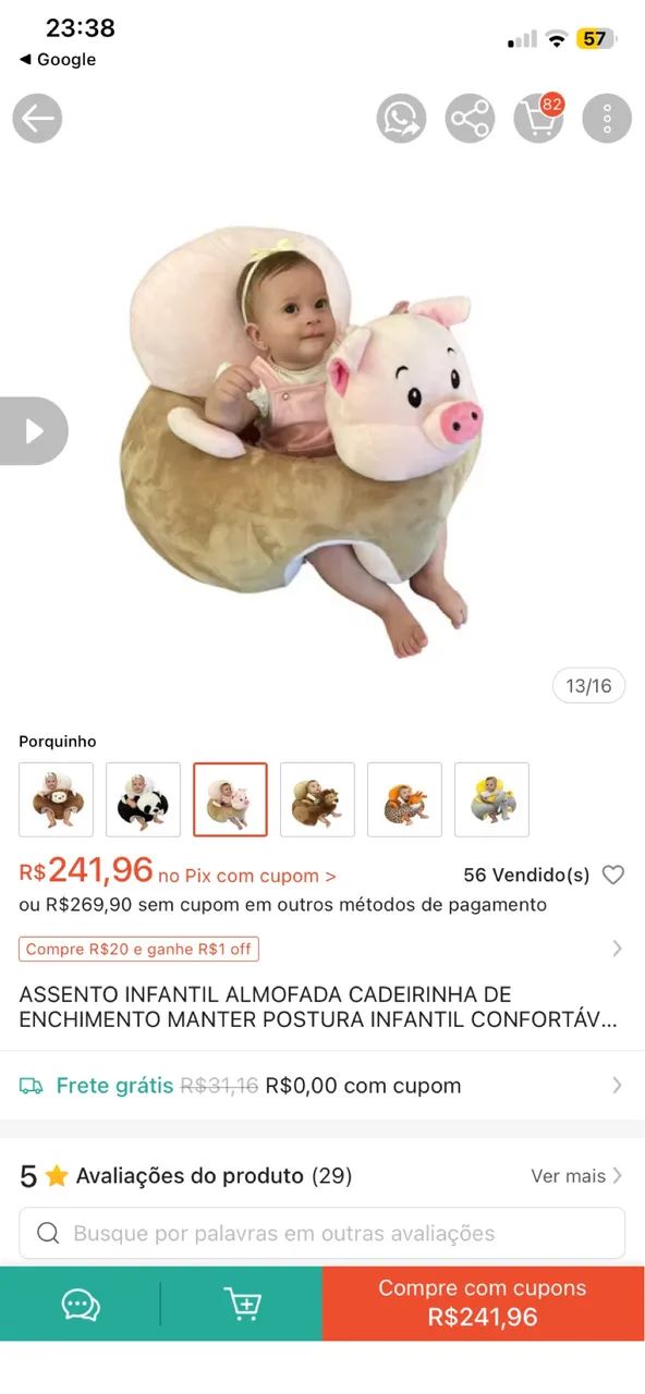 Almofada cadeirinha  - Foto 2
