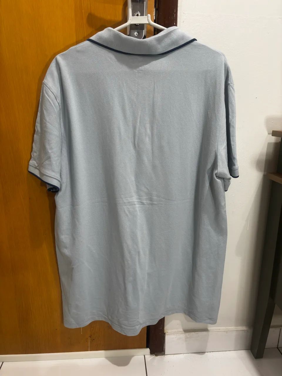 Camisa Polo Hering Azul  - Foto 4