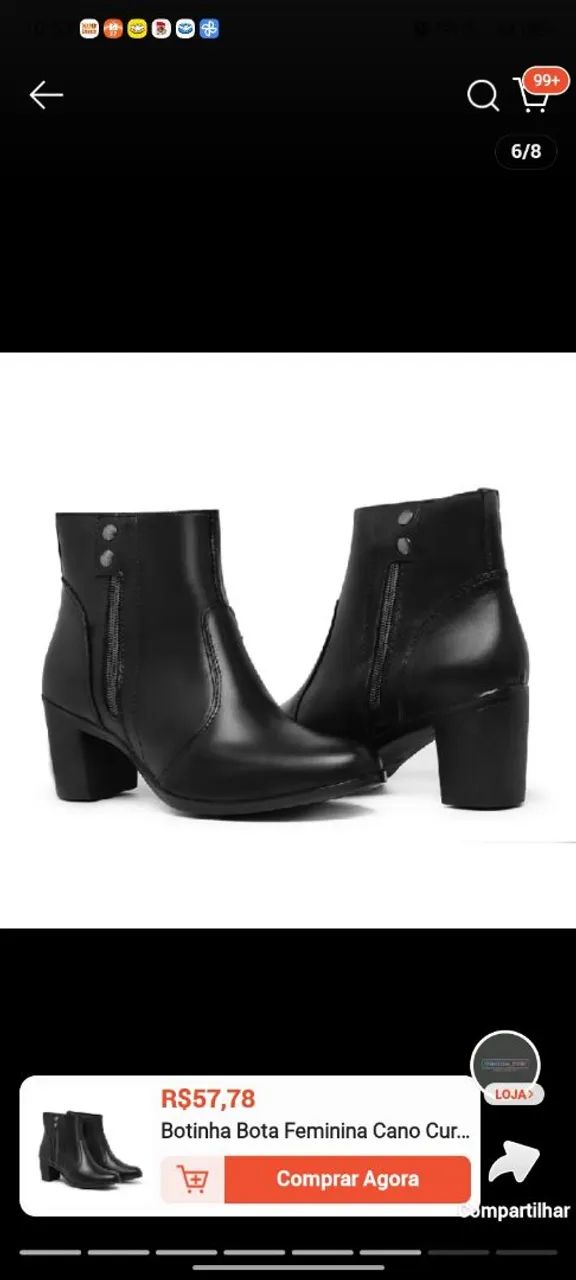 Bota feminina 37