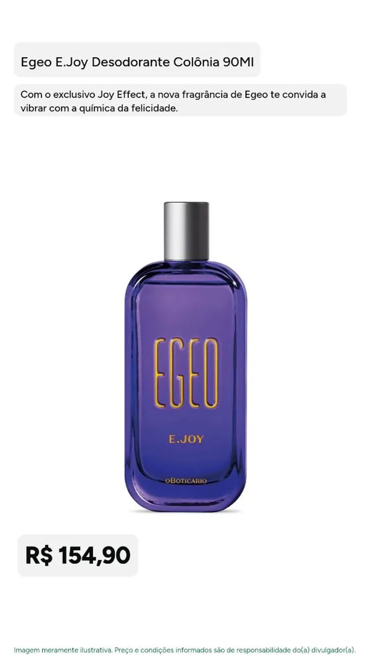 Perfumes da linha Egeo 