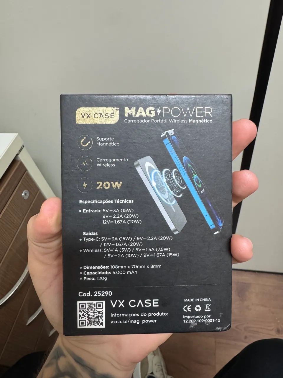 Bateria/carregador portátil magnético VXCASE 5000mAh - Foto 4
