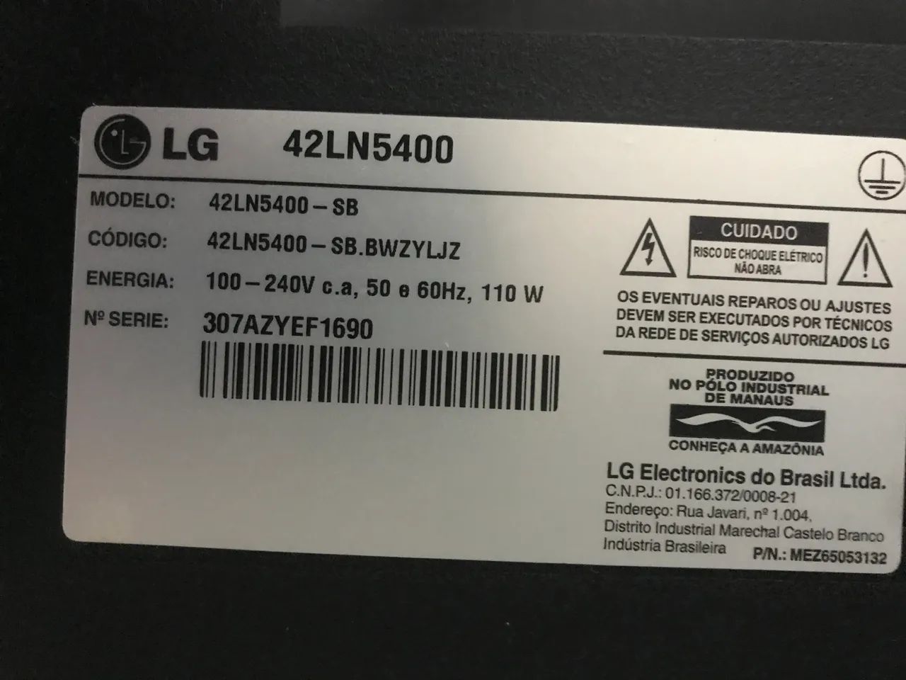TV LG 42? modelo 42LN5400 - Foto 2