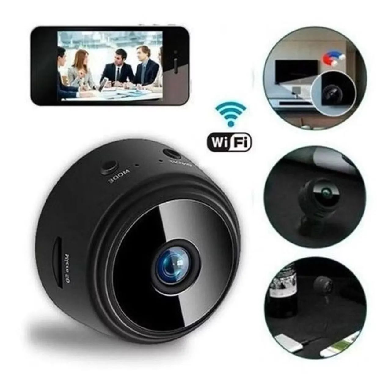 Mini câmera de segurança fixa A9 full HD 