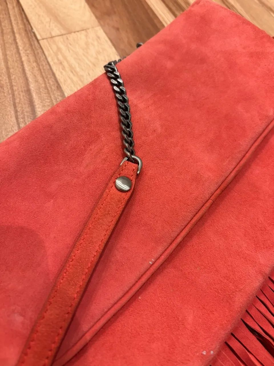 Bolsa Animale - Suede, cor Coral  - Foto 5
