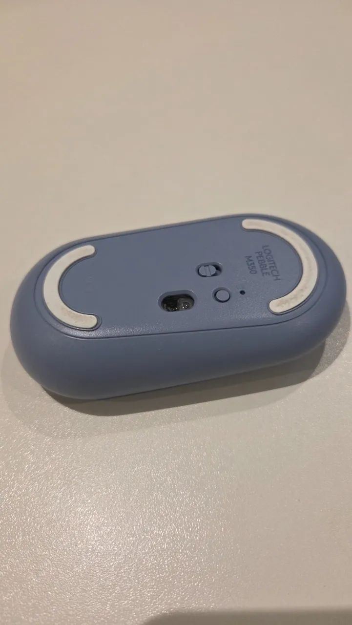 Mouse sem fio Logitech Pebble M350  Azul - Dongle ou Bluetooth - Foto 4