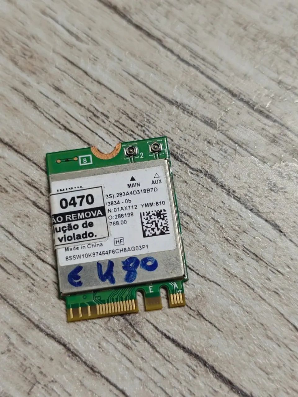 Placa de wi-fi e bluetooth Realtek RTL8822BE para Thinkpad E480 e E490 