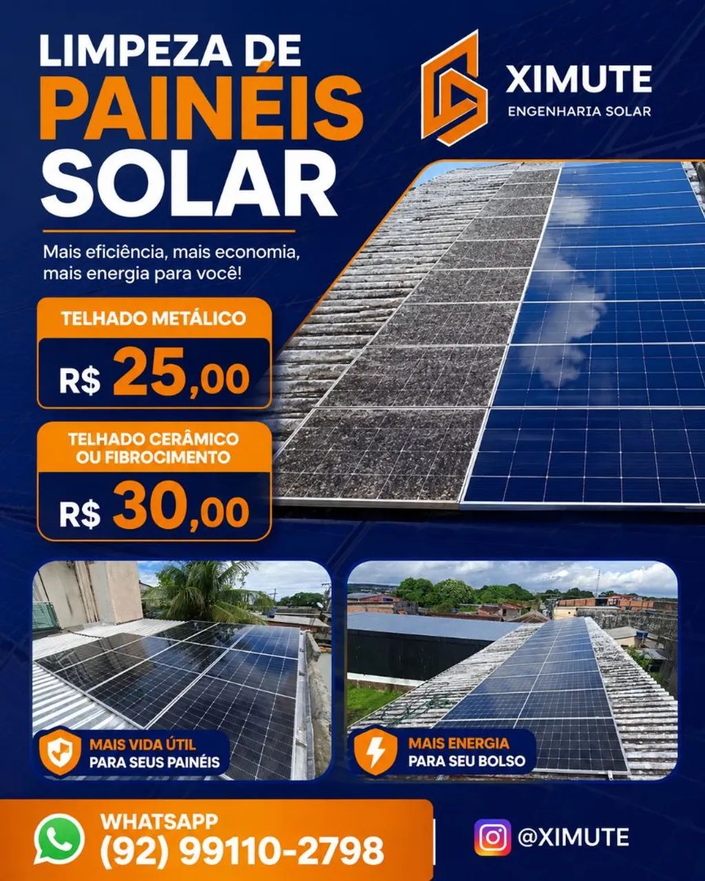 Limpeza de Painel Solar 