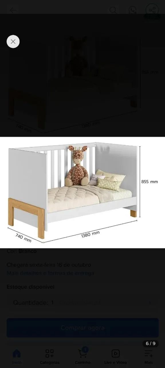 Berço infantil marca Qmovi - Foto 4