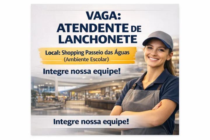 Lanchonete escolar contrata atendente