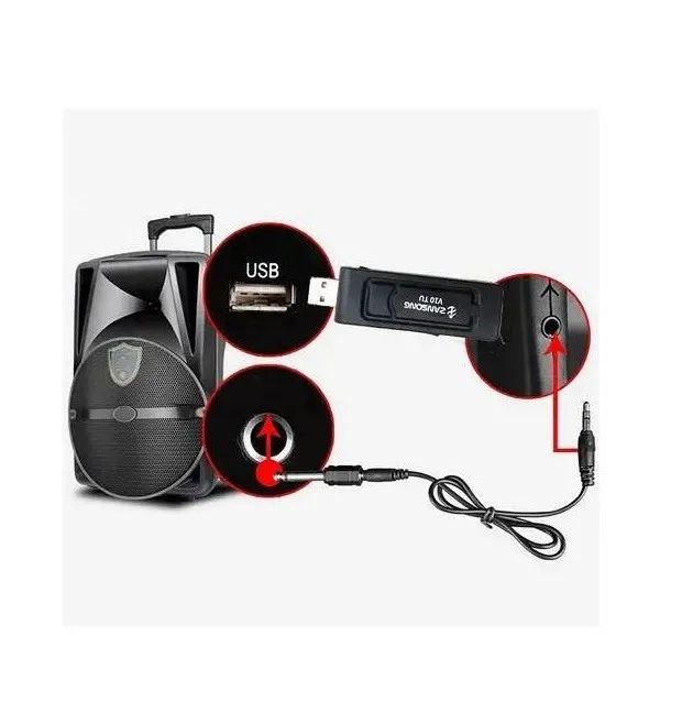 Microfone Dinâmico Sem Fio Vmic V16U Preto  - Foto 5